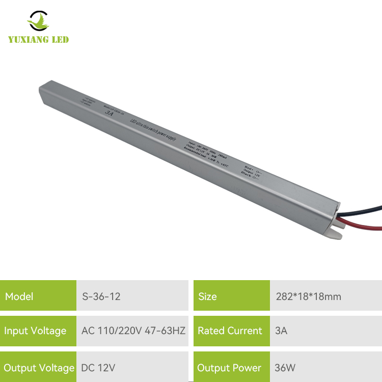 Τροφοδοτικό 12v 3a Ultra Slim Led