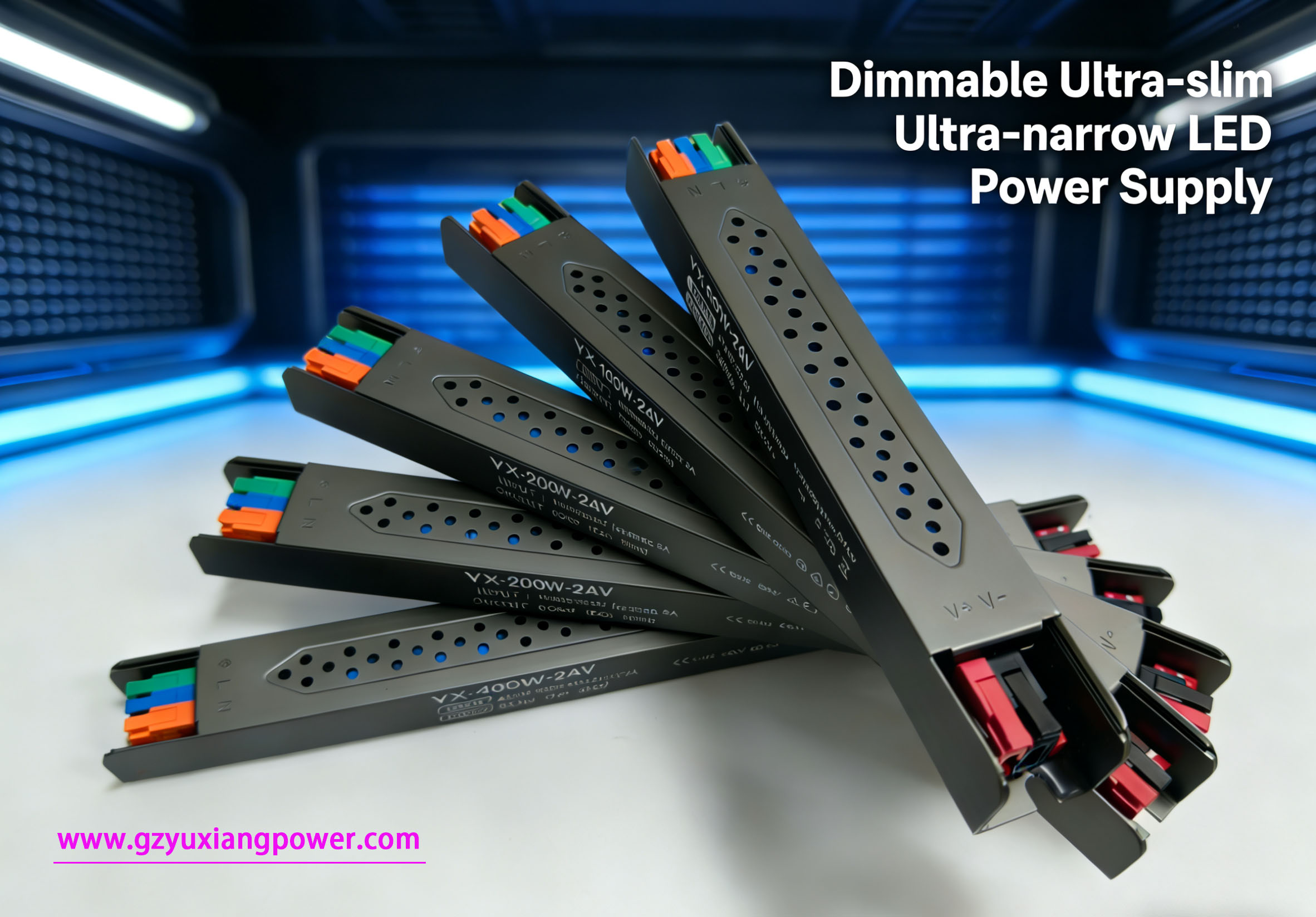 Τροφοδοτικό 24V Ultra-Narrow ρυθμιζόμενο φως LED