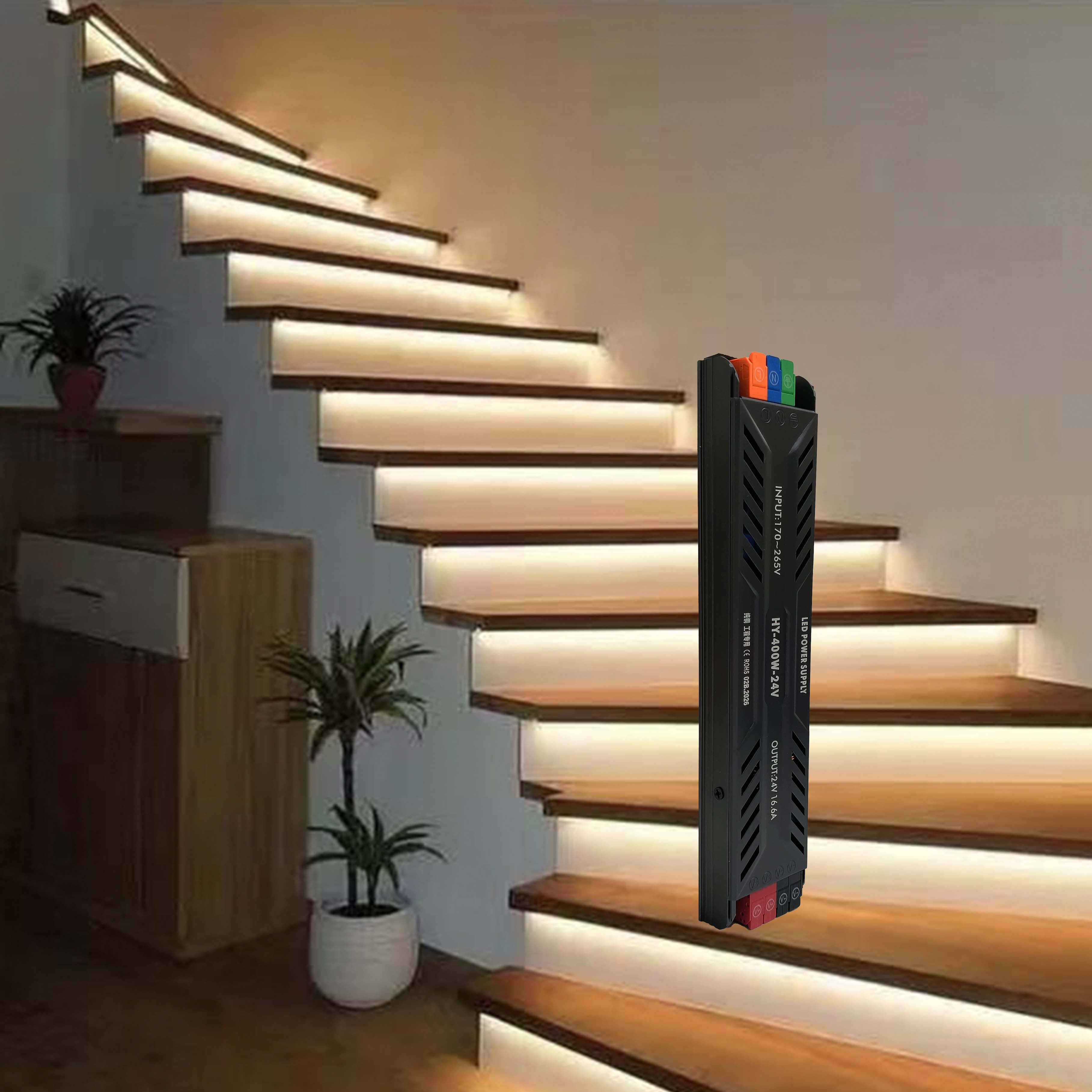 Τροφοδοτικό LED DC 24V 400W εξαιρετικά λεπτό ημι-γλάστρα