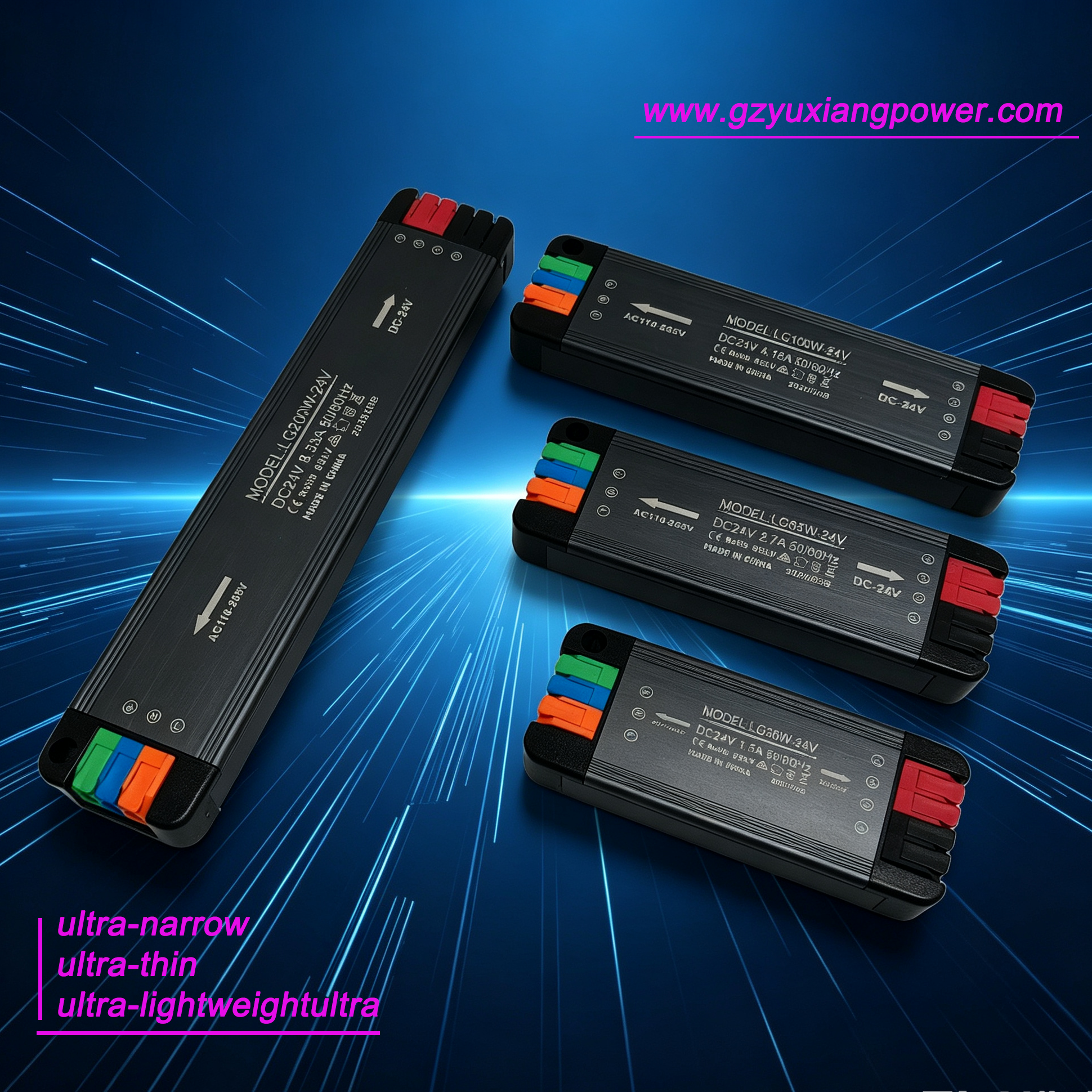 Τροφοδοτικό DC ευρείας τάσης mini LED εξαιρετικά λεπτό 24V
