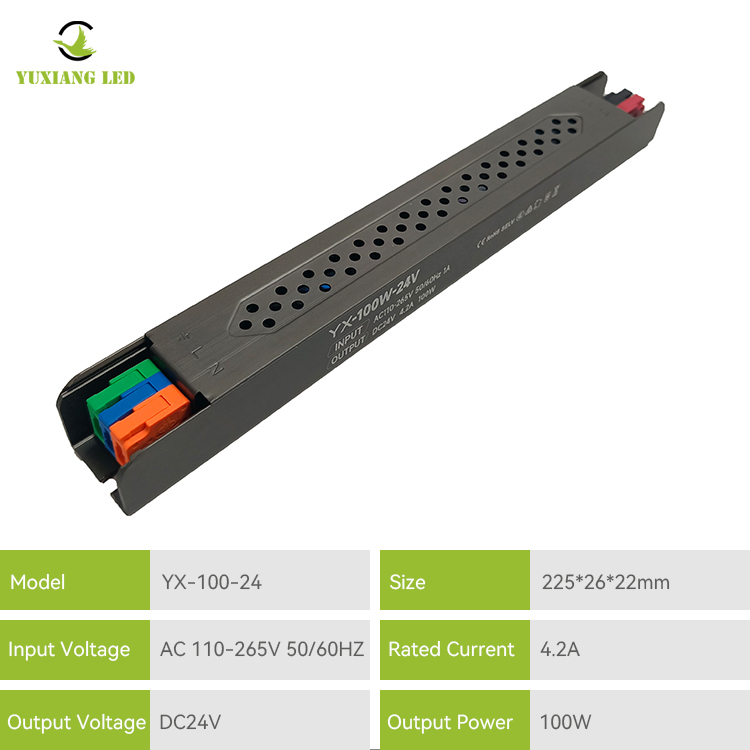 Τροφοδοτικό 24V 100W LED Ultra-Fine Linear Semi-Gule-Fulled Power