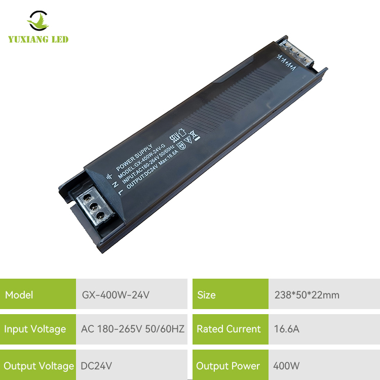 24V400W σταθερή τάση ημι-γεμάτη LED γραμμική τροφοδοσία μεταγωγής